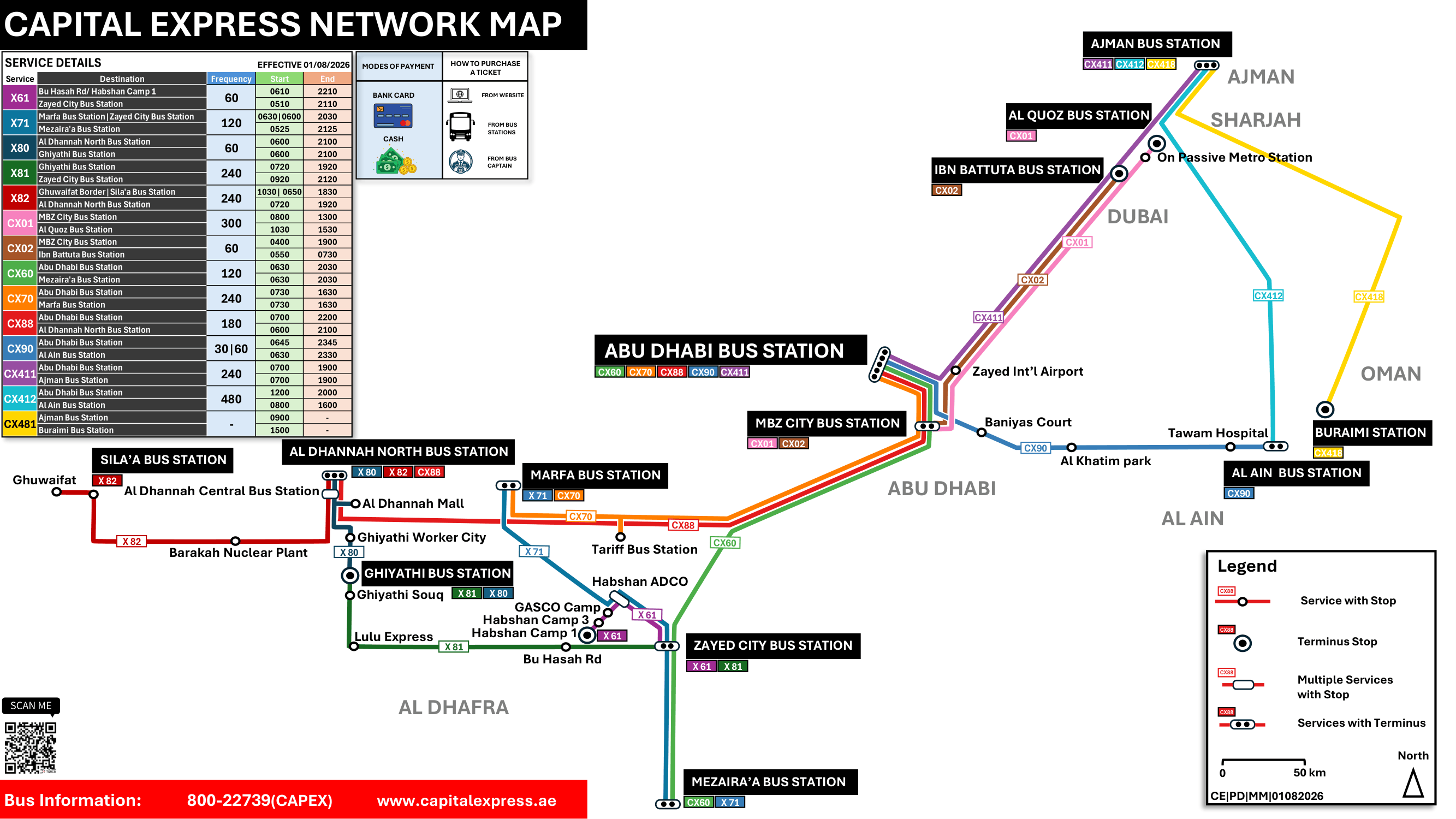 Capital express network map